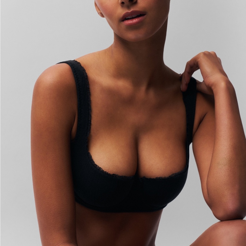 Danielle Guizio Pointelle Balconette Bra